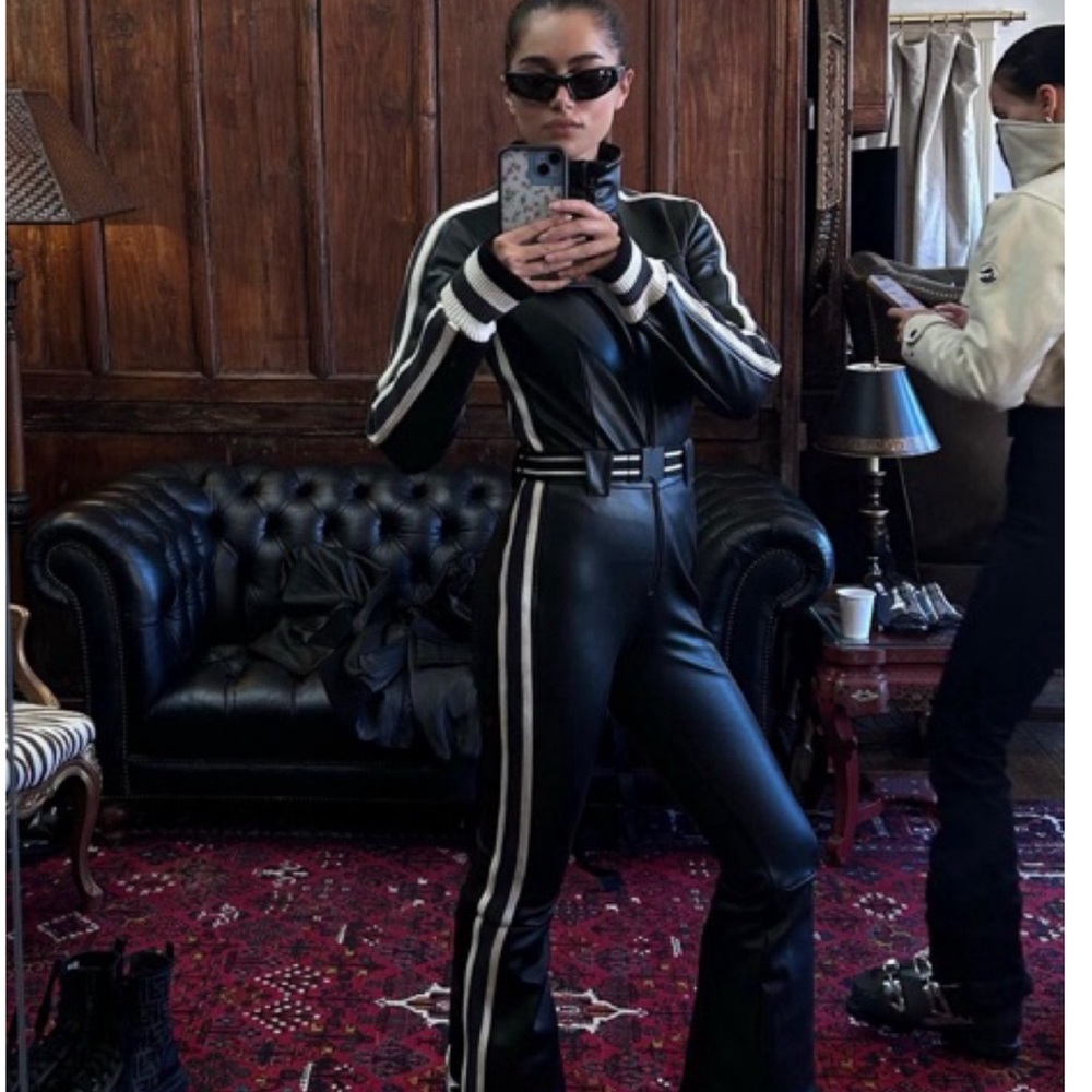 Perfect moment vegan leather ski suit XS
